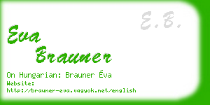 eva brauner business card